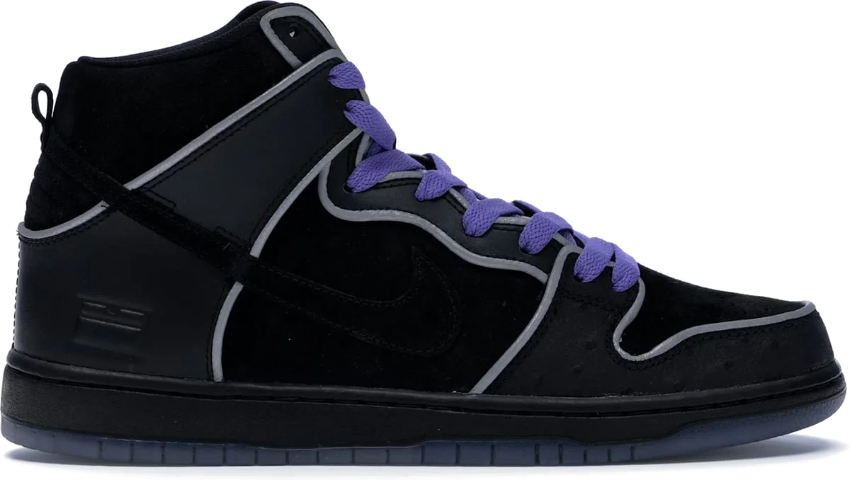 Nike SB Dunk High Black Purple Box