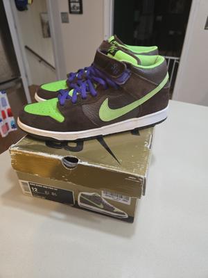 Nike Dunk Pro SB Mid Donatello VERY CLEAN GOLD BOX MID OG ALL💚💜🤎🐢
