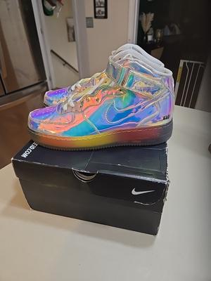 Nike Air Force 1 Mid Iridescent ID Blue/Multicolor/Violet SUPER RARE