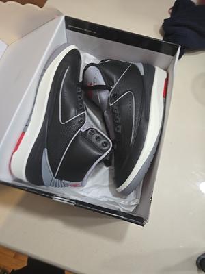 Air Jordan 2 Retro Black Cement 🤍🩶🖤❤️PROMO SAMPLE 1/24 1/2 SIZE 8