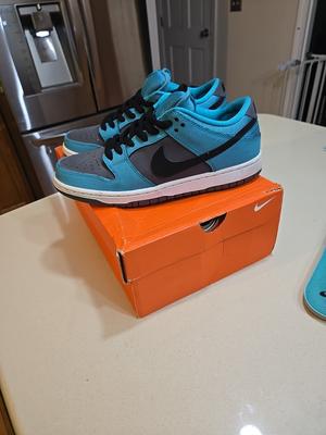 Nike SB Dunk Pro Low Green Dusty Cactus RARE SB GREAT TOE PAIR 2014 RB