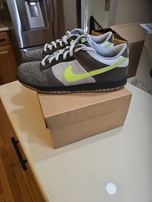 Nike Dunk 6.0 Low Midnight Fog Volt Green GREAT TOE PAIR W/VOLT SBLACES