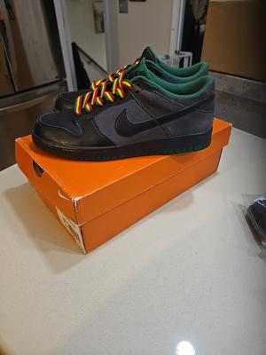 Nike Dunk CL Low Rasta Pack - Black Pine Green 2007 SUPE RARE BRAND NEW