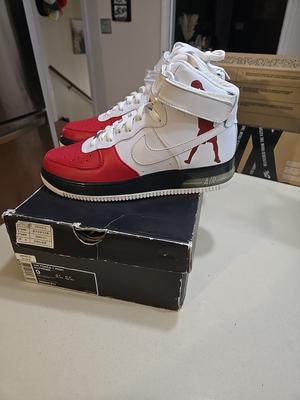 Nike Air Force 1 Supreme High Red 08" 335844-611 BRAND NEW LACES ATTACHED