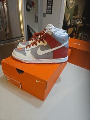 Size 6.5 Y -6.5 M - 8 W Nike DUNK Hi Premium Spider (318633-011) SUPER RARE 2008