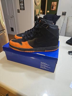 Size 12 Nike Dunk Pro Sb High Black Solar Orange 🖤🧡RARE Blue Box High Vnds🧡🖤