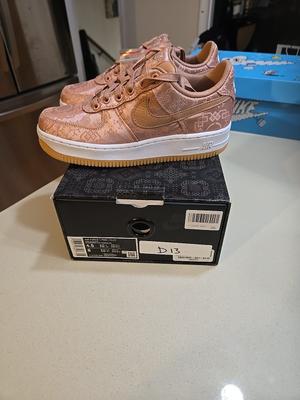 Size 4.5M /6W- CLOT x Nike Air Force 1 Premium Low Rose Gold Silk SHIPS SAME DAY