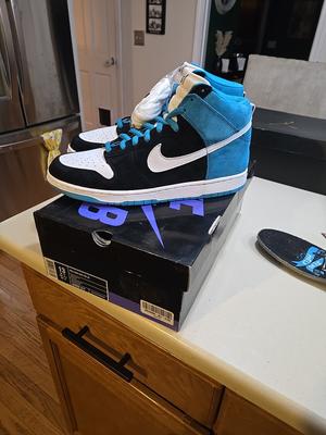 Nike Dunk Pro SB High Send Help 🩵🖤🤍☠️ Black Box Banger 2006☠️🤍🖤🩵