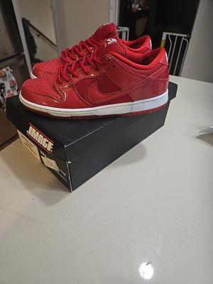 Nike Dunk Pro SB Low Red Patent Leather 2014 304292-616 SUPER CLEAN!!