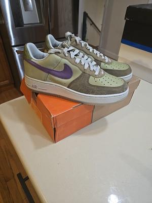Nike Air Force 1 Premium 03 Faded Green Violet "Jump Rope" Rare!