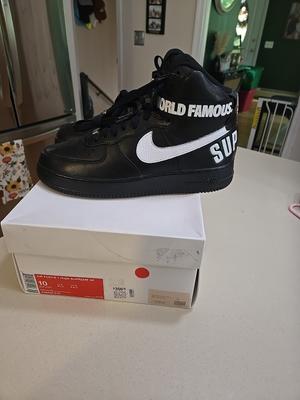 Size 10 Nike Supreme x Air Force 1 SP High Black 🖤🤍Brand New READ DESCRIPTION
