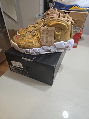 Nike Supreme x Air More Uptempo Metallic Gold