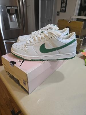 Size 10 Nike Dunk Pro SB Low White Classic Green💚🤍☘️ OG ST PATRICKS DAY ☘️🤍💚