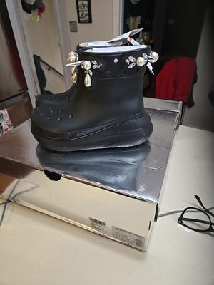 Simone Rocha Crocs Crush Boot Black Men Size 4 Women Size 6