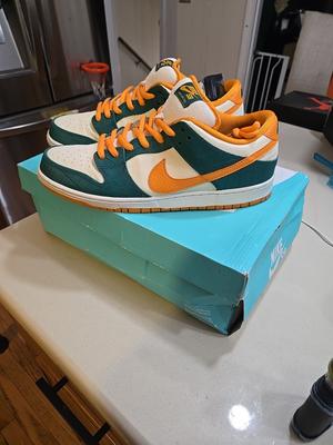 Size 13 Nike Dunk Pro SB Low Legion Pine 🧡💚Teal Box Banger Very Rare In Sz💚🧡