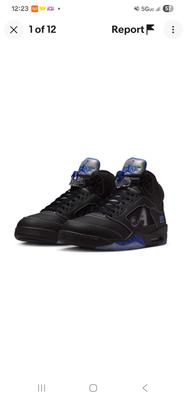 Size 10 Awake NY Air Jordan 5 Retro Black Racer Blue DV4982-004🖤💙 READ DESC!