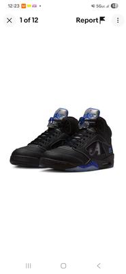Size 13 Awake NY Air Jordan 5 Retro Black Racer Blue DV4982-004 💙 🖤 READ DESC!